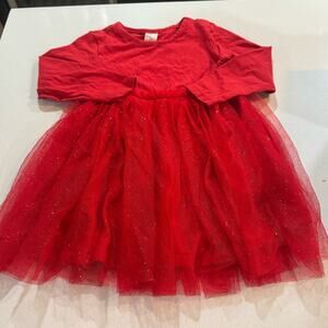 H&M Red Glittery Tutu Toddler 2T Girl Dress